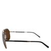 Dolce & Gabbana DG2073 Silver Steel Classic Pilot Brown Lens Sunglasses