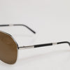 Dolce & Gabbana DG2073 Silver Steel Classic Pilot Brown Lens Sunglasses
