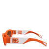 Dolce & Gabbana Orange Reborn To Live Oval Frame Logo Eyewear Sunglasses