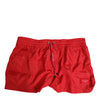 Dolce & Gabbana Red Drawstring Beachwear Men Shorts Swimwear