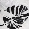Dolce & Gabbana White Black Print Beachwear Shorts Swimwear