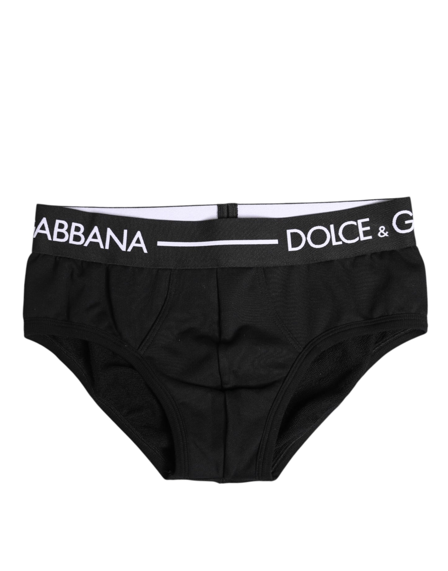 Dolce & Gabbana Black Cotton Stretch Regular Brief Underwear