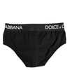 Dolce & Gabbana Black Cotton Stretch Regular Brief Underwear