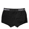 Dolce & Gabbana Black Cotton Stretch Regular Boxer Underwear