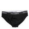 Dolce & Gabbana Black Cotton Stretch Regular Brief Underwear