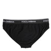 Dolce & Gabbana Black Cotton Stretch Regular Brief Underwear
