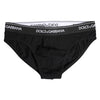 Dolce & Gabbana Black Cotton Stretch Regular Brief Underwear