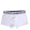 Dolce & Gabbana White Cotton Stretch Regular Boxer Underwear
