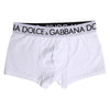 Dolce & Gabbana White Cotton Stretch Regular Boxer Underwear