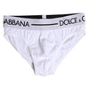 Dolce & Gabbana White Cotton Stretch Regular Brief Underwear