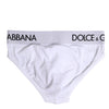 Dolce & Gabbana White Cotton Stretch Regular Brief Underwear