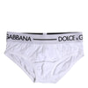 Dolce & Gabbana White Cotton Stretch Regular Brief Underwear