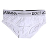 Dolce & Gabbana White Cotton Stretch Regular Brief Underwear