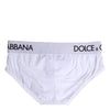 Dolce & Gabbana White Cotton Stretch Regular Brief Underwear