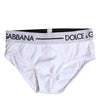 Dolce & Gabbana White Cotton Stretch Regular Brief Underwear