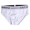 Dolce & Gabbana White Cotton Stretch Regular Brief Underwear