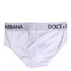 Dolce & Gabbana White Cotton Stretch Regular Brief Underwear