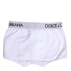 Dolce & Gabbana White Cotton Stretch Regular Boxer Underwear