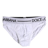 Dolce & Gabbana White Cotton Stretch Regular Brief Underwear