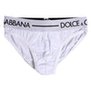 Dolce & Gabbana White Cotton Stretch Regular Brief Underwear