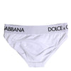 Dolce & Gabbana White Cotton Stretch Regular Brief Underwear