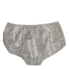 Dolce & Gabbana Gray Cotton Floral Lace High Waist Panty Underwear
