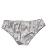 Dolce & Gabbana Gray Silk Stretch Bottom Low Waist Panty Underwear