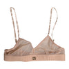 Dolce & Gabbana Powder Pink Nylon DG Logo Non Wire Bra Underwear