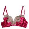 Dolce & Gabbana Magenta Floral Lace Silk Non Wire Bra Underwear
