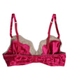 Dolce & Gabbana Magenta Floral Lace Silk Non Wire Bra Underwear