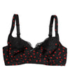 Dolce & Gabbana Black Red Polka Dot Underwired Balconette Underwear