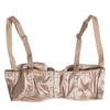 Dolce & Gabbana Biege Silk Underwired Balconette Bra Underwear