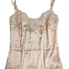 Dolce & Gabbana Beige Lace Silk Satin Tank Lingerie Underwear