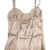 Dolce & Gabbana Beige Lace Silk Satin Tank Lingerie Underwear