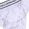 Dolce & Gabbana White Nylon Floral Lace Bottom Panty Underwear