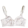 Dolce & Gabbana White Silk Balconette Non Wire Bra Underwear