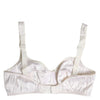 Dolce & Gabbana White Silk Balconette Non Wire Bra Underwear