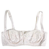Dolce & Gabbana White Silk Underwired Balconette Bra Underwear