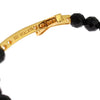 Nialaya Agate Stone Gold CZ Cross 925 Silver Bracelet