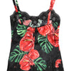Dolce & Gabbana Multicolor Floral Silk Tank Lingerie Underwear