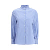 Valentino Blue Cotton Pattern Shirt