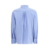 Valentino Blue Cotton Pattern Shirt