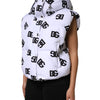 Dolce & Gabbana White Black DG Mania Polyester Puffer Jacket