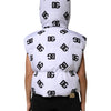 Dolce & Gabbana White Black DG Mania Polyester Puffer Jacket