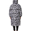 Dolce & Gabbana Black White DG Mania Hooded Long Coat Jacket