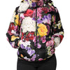 Dolce & Gabbana Multicolor Floral Hooded Puffer Quilted Jacket