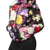 Dolce & Gabbana Multicolor Floral Hooded Puffer Quilted Jacket