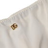 Dolce &amp; Gabbana, weißes Unterkleid aus Seide mit DG-Logo, Nachtwäsche