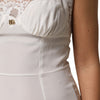 Dolce & Gabbana White Lace DG Logo Silk Dress Sleepwear