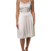 Dolce & Gabbana White Lace DG Logo Silk Dress Sleepwear
